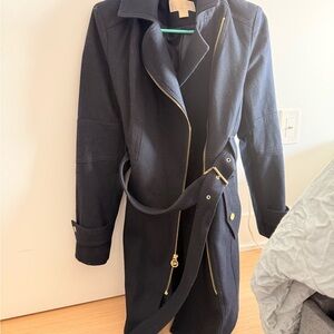 Michael Kors navy blue Coat with Gold Accents